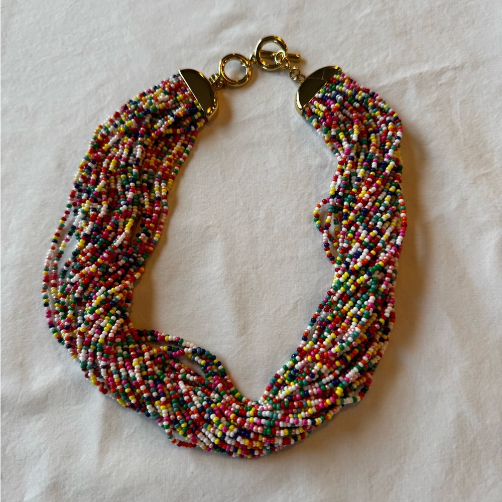 Talbots multi-strand beaded choker necklace